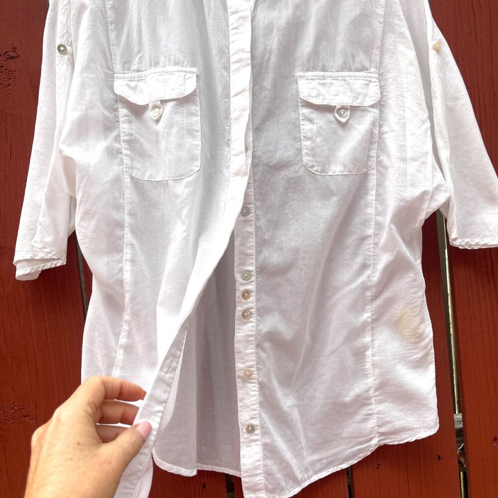 ZARA BACIK COTTON BUTTOM DOWN SHORT SLEEVERS SHIRT M - Picture 8 of 10